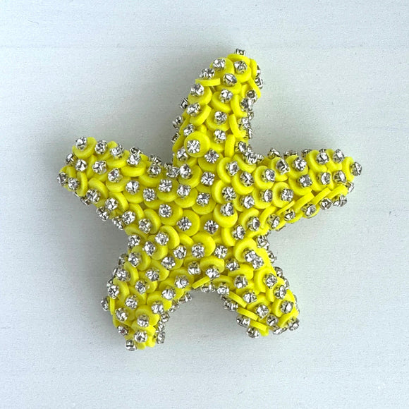 Yellow Starfish Brooch