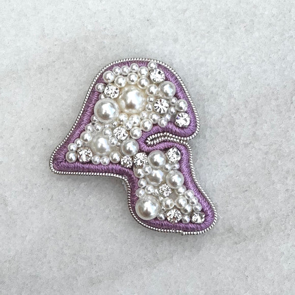 Purple - Kuwait Map with Pearls