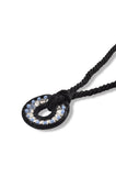 Little Girls Rope - Black Rope with Blue Beads