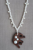 Little Girl Elephant Necklace - All Pearls