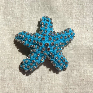 Blue Starfish Brooch