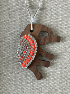 The Orange Elephant Necklace