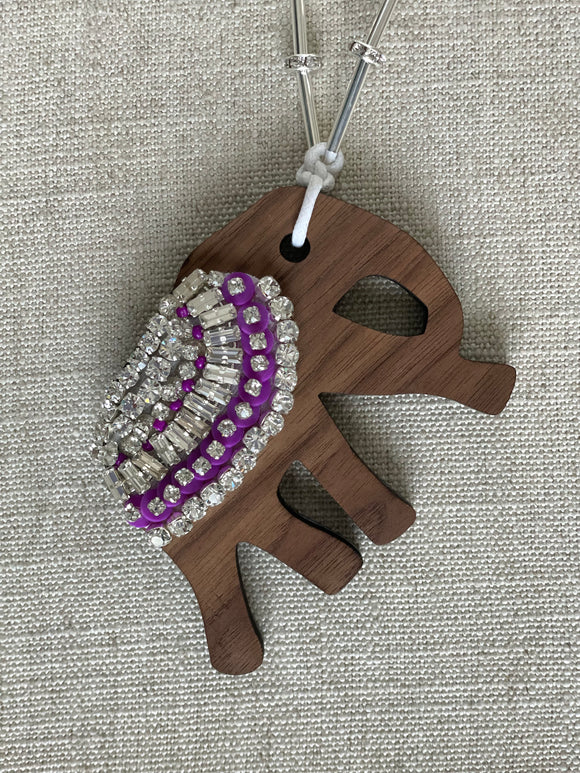 Purple 2025 elephant necklace