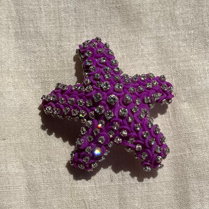 Purple Starfish Brooch
